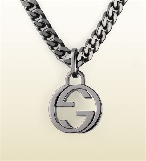 gucci interlocking g pendant|interlocking g necklace in silver.